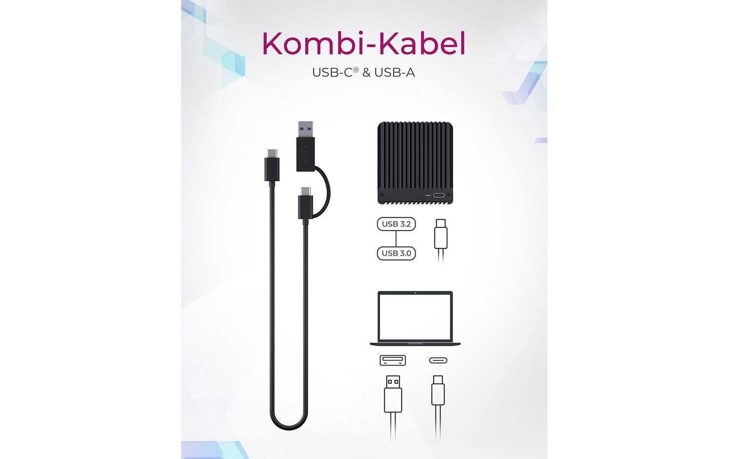 Card Reader Extern IB-CR404-C31Externer Multi-Kartenleser mit USB 3.1 Typ-C