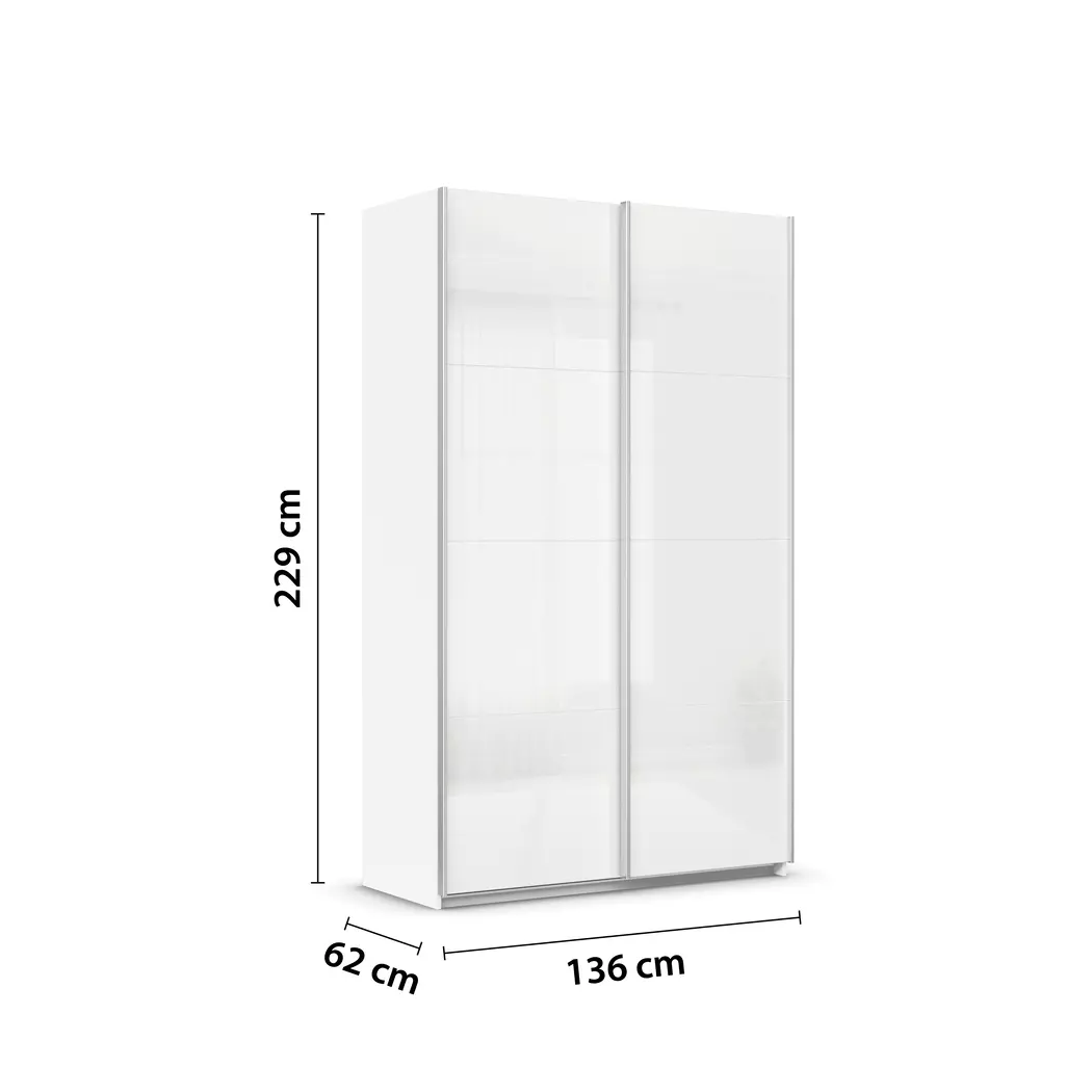 Schwebetürenschrank Quadra 136 x 229 cm