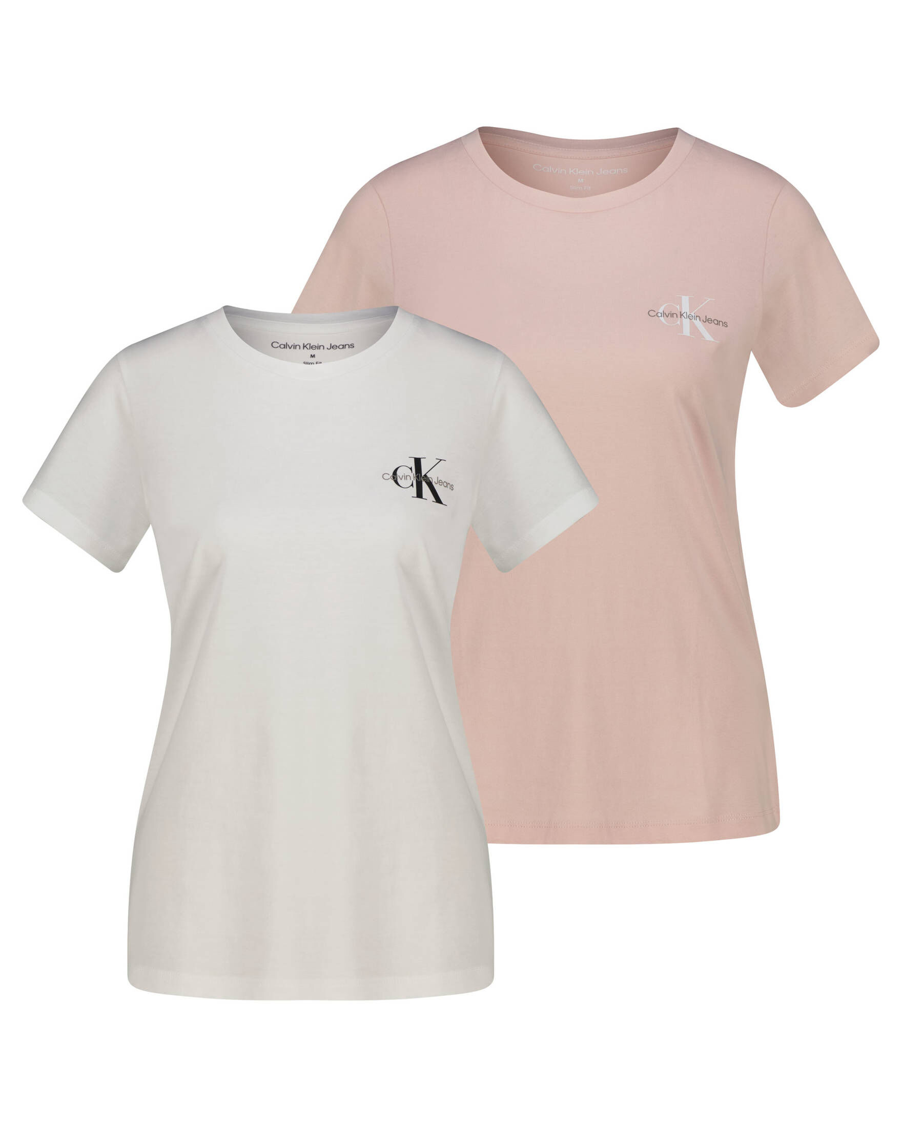 CALVIN KLEIN JEANS| Damen 2er Pack T-Shirt MONOGRAM SLIM TEE