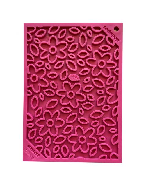 Sodapup Lickmat Flower Power - Hondenvoerbak - Roze Small