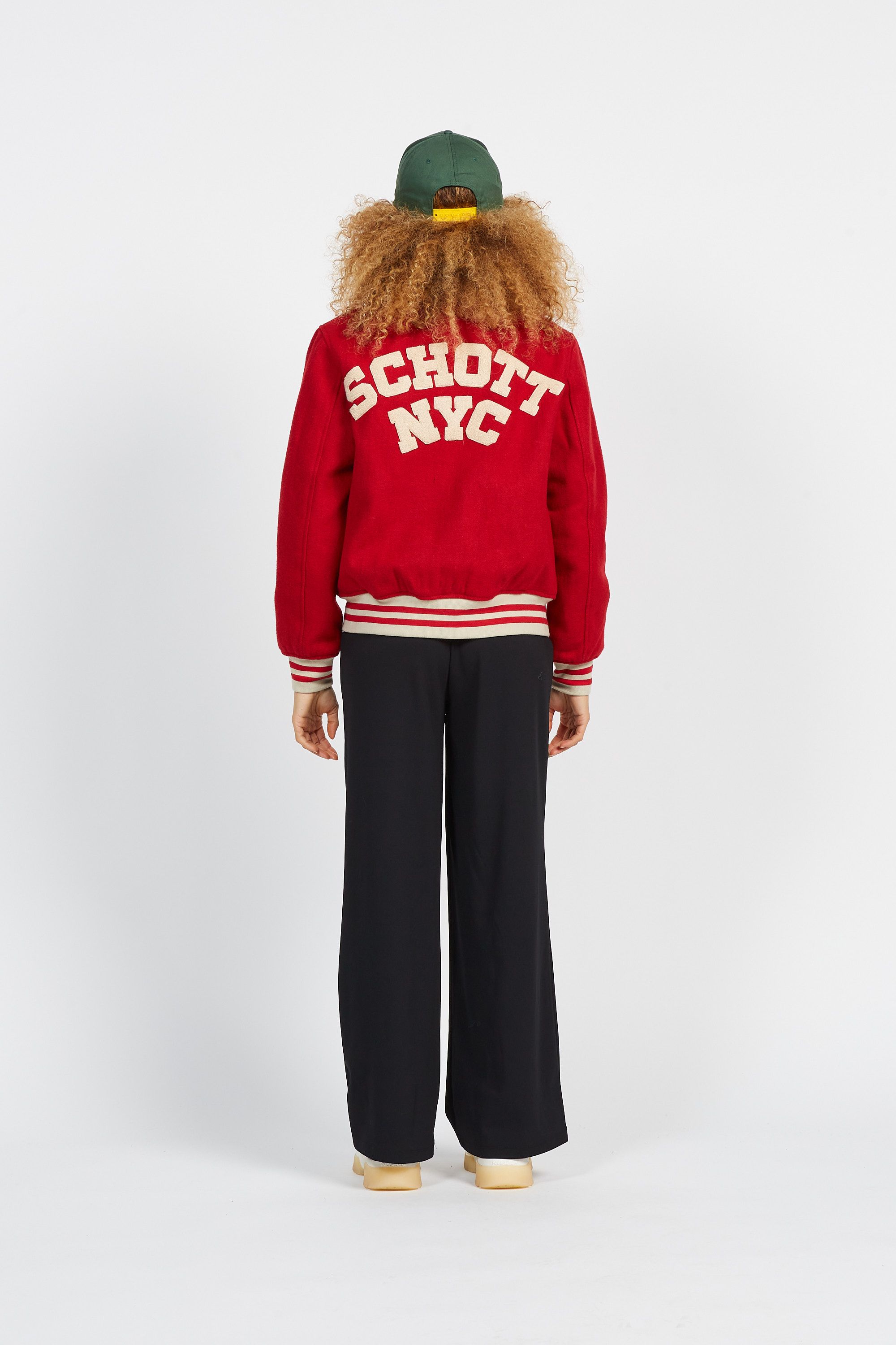 SCHOTT Blouson varsity Rouge