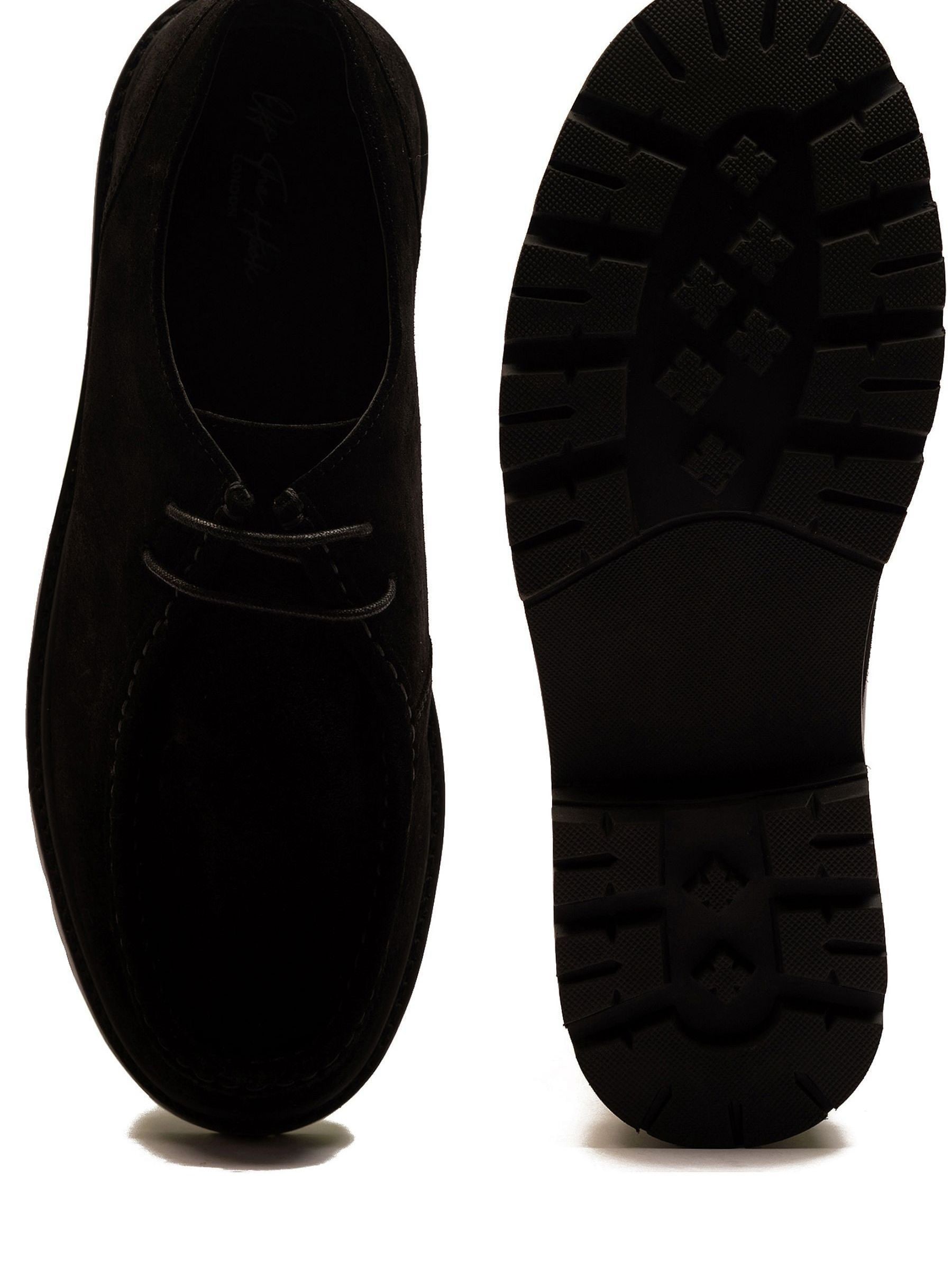 Zwart - Off The Hook Jovi Casual Lace-Up Suede Leather Boat Shoes