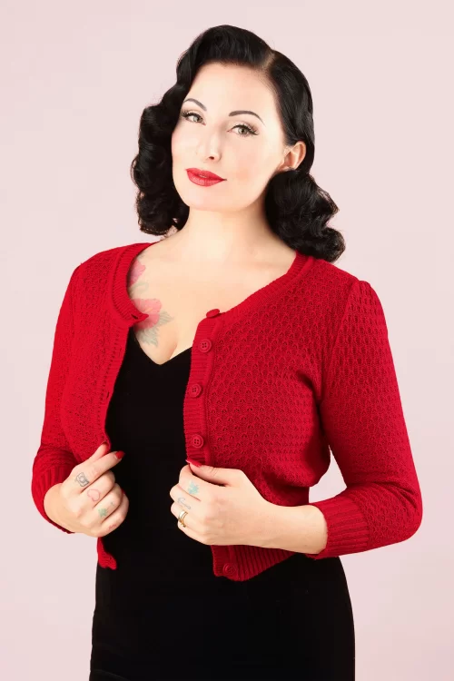 Mak Sweater Jennie vest in rood