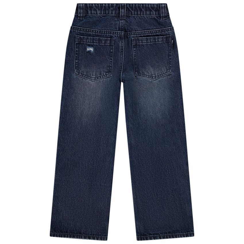 Jean baggy effet used pour garçon - Bleu