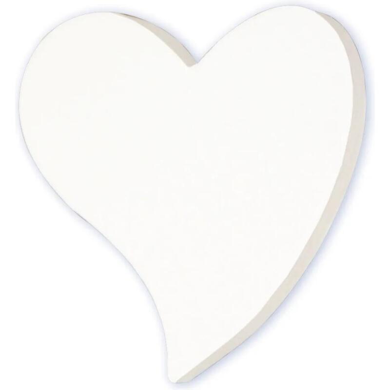 * Petit coeur plein forme sexy 12cm - Blanc