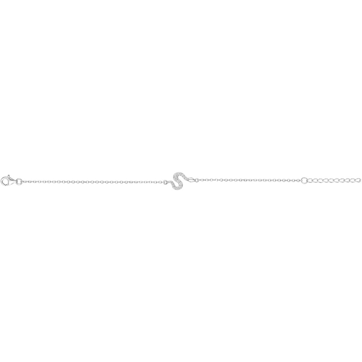 Bracelet en Argent avec oxyde de zirconium blanc