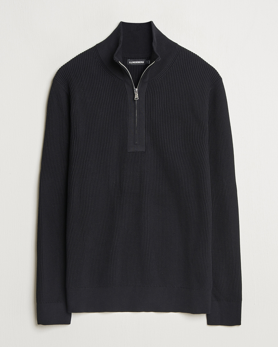 J.Lindeberg Alex Knitted Half-Zip Black