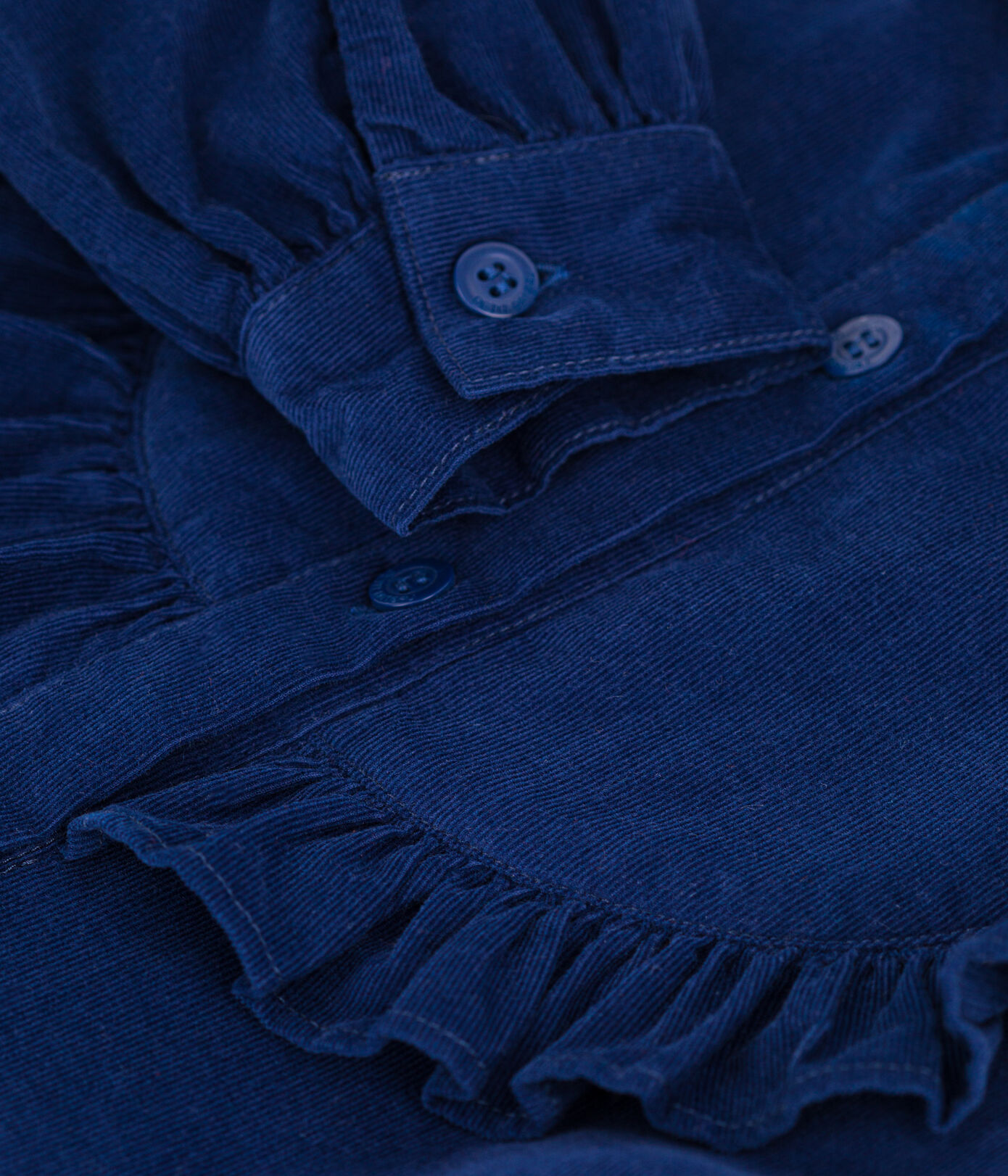 Robe manches longues en velours fin enfant fille