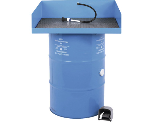 Systeemonderdelenreiniger KP met aansluiting voor 1 x 200 l stalen vat, blauw