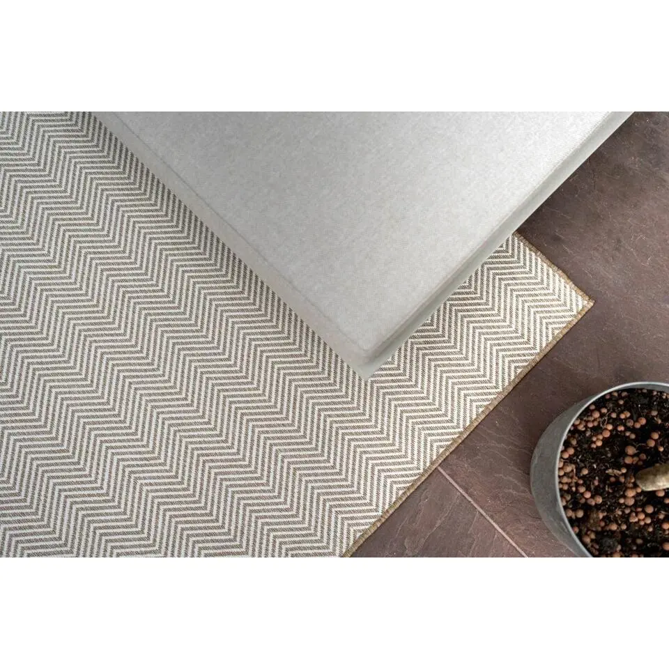 Interieur05 Jute buitenkleed naturel zigzag - 230 x 160 cm