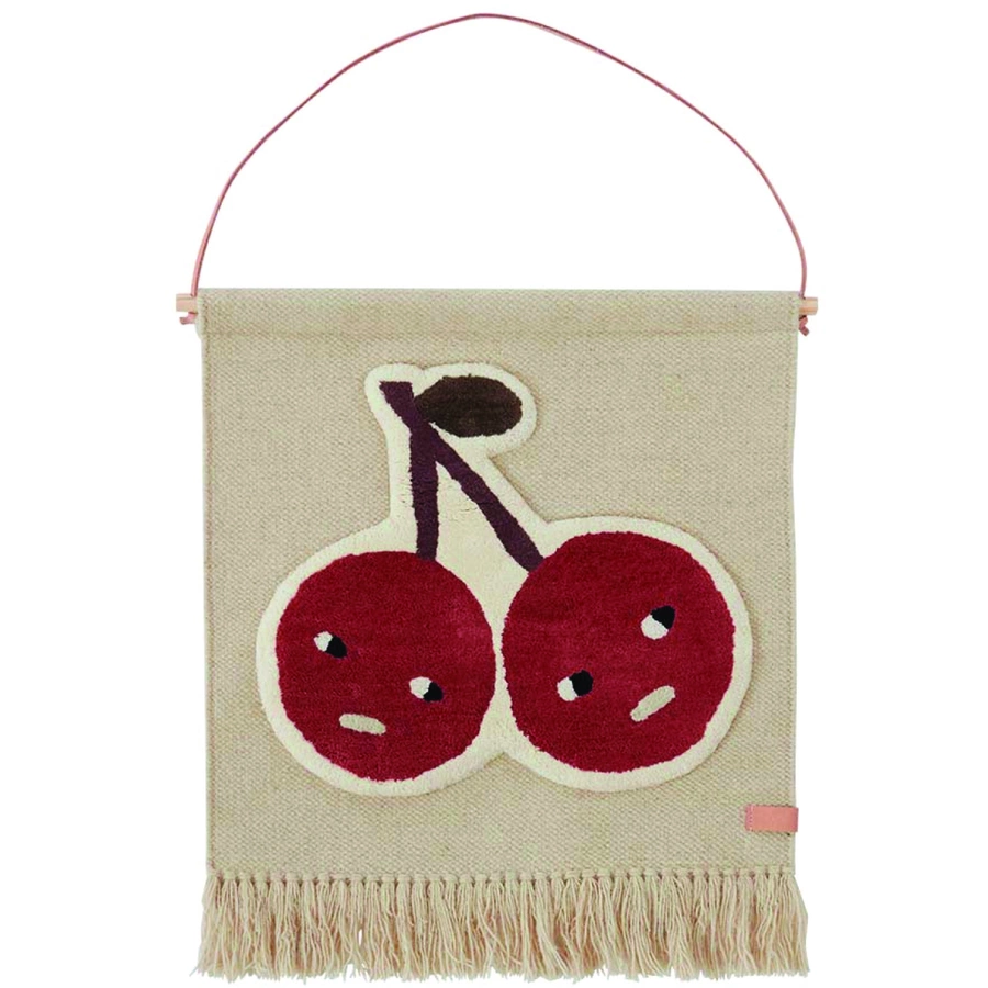 OYOY Wandbehang Cherry On Top Wandteppich red