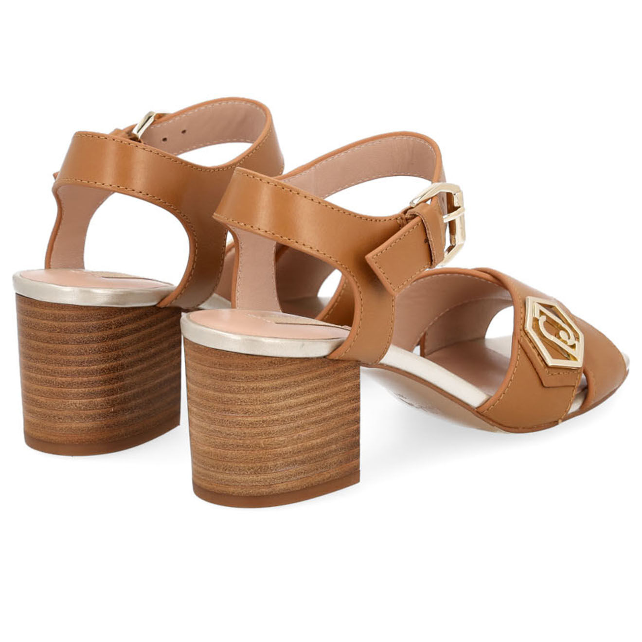 Liu-Jo Sandales en Cuir Alana marron -Talon 7 cm