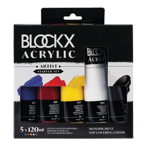 BLOCKX ACRYLIC ARTIST Acrylfarben-Set, Primärfarben