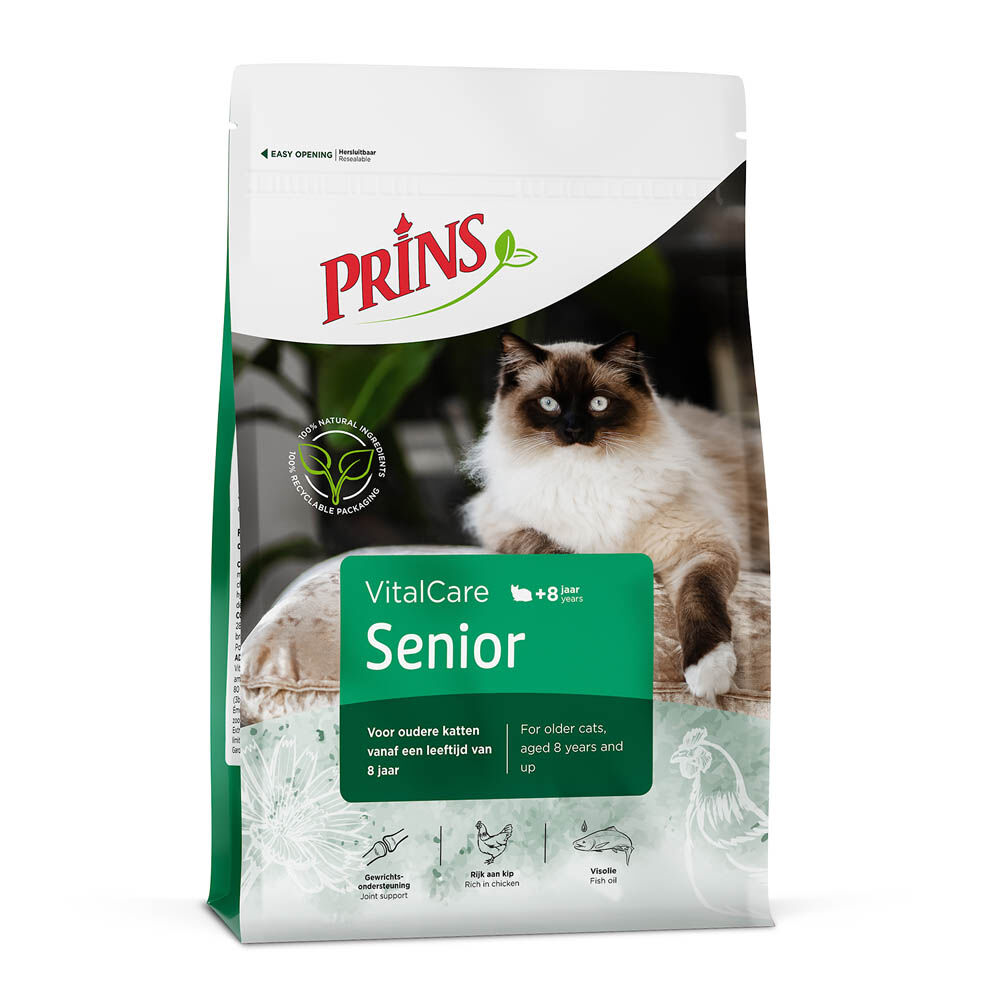 Prins VitalCare Senior - Kattenvoer - 4 Kilogram - gevogelte