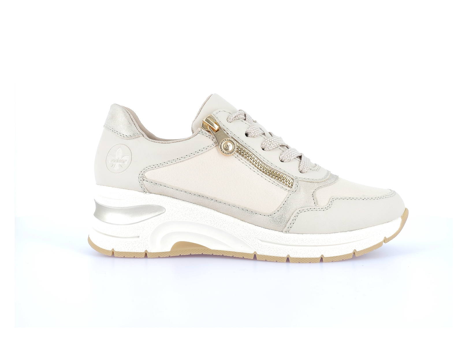 Rieker-N9301 Cuir Multi Beige