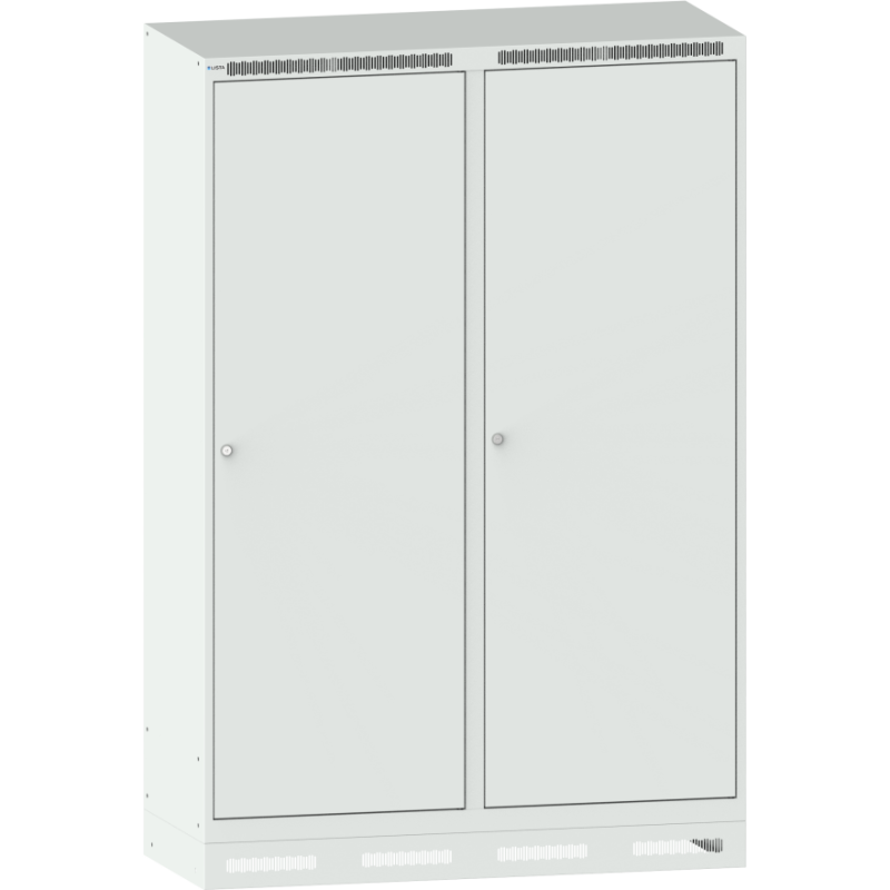 Armoire-vestiaire Lista 1 porte battante pour 2 compartiments L 30 cm - Gris clair RAL 7035