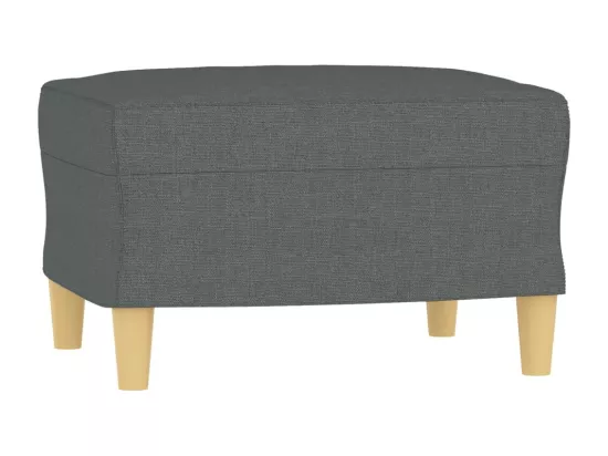 Ensemble de canapés 3 pcs coussins gris foncé tissu