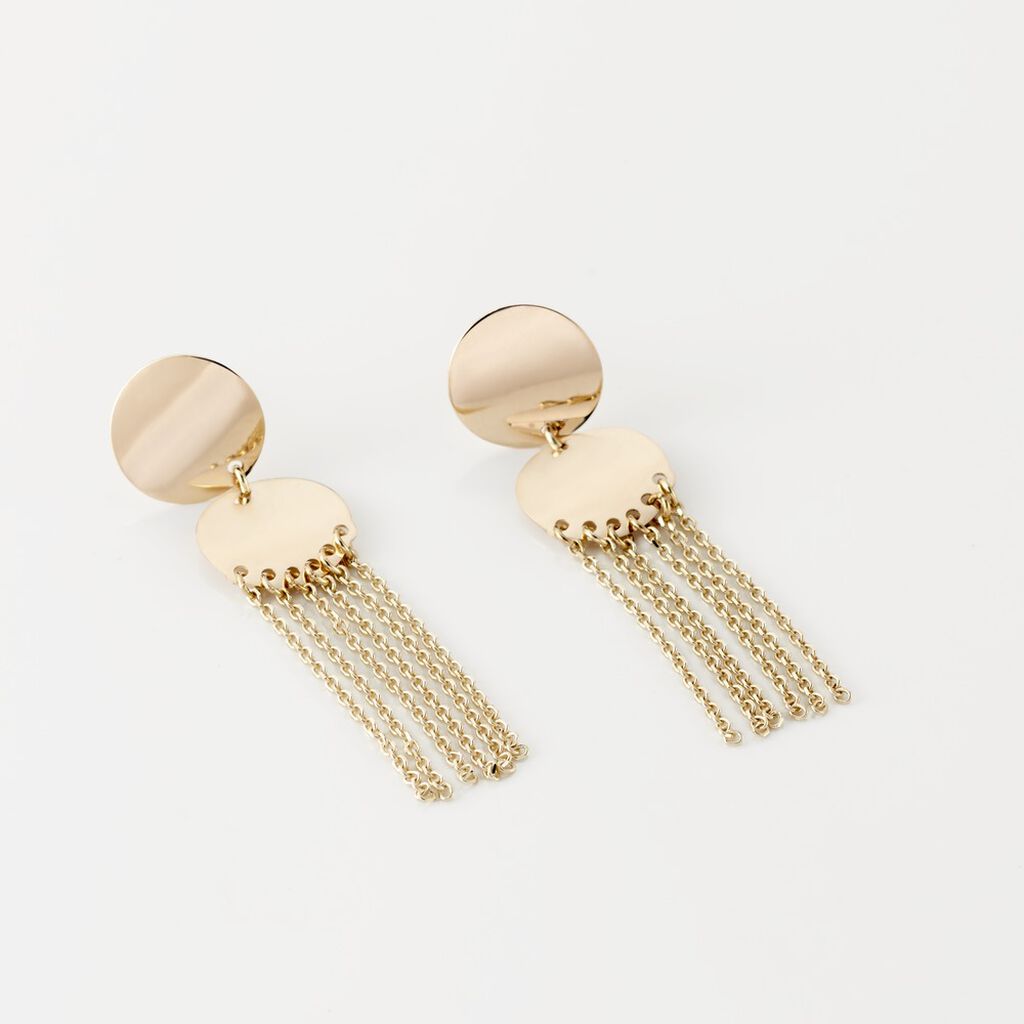 Boucles D'oreilles Pendantes Or Jaune Achillee