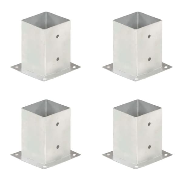 vidaXL Stolpeankere 4 stk galvanisert metall 101 mm