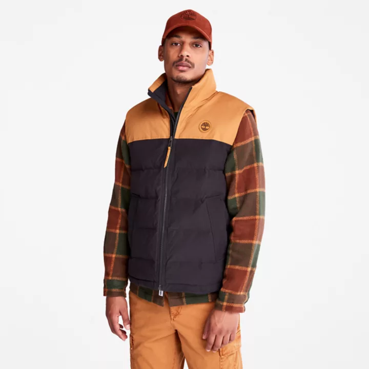 Colete acolchoado Welch Mountain para homem, na cor preta.