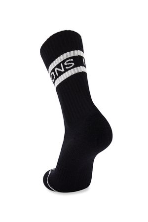 SIGNATURE MERINO CREW Bikesocken   black _ white  L=42-44