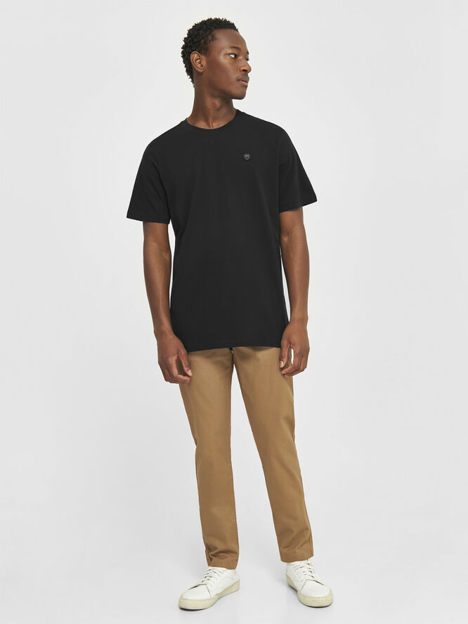 Knowledge Cotton Apparel LOKE badge tee - Regenerative Organic Certified� - GOTS/Vegan 1300