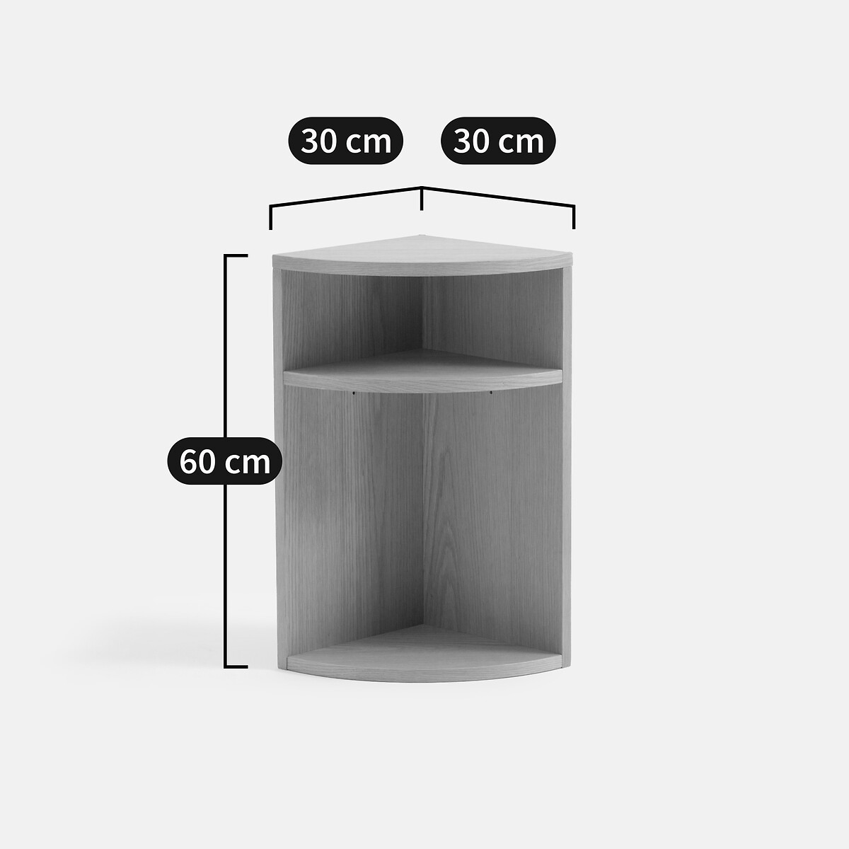 LA REDOUTE INTERIEURS<br>Mesa-de-cabeceira de canto com 2 nichos, Angilo