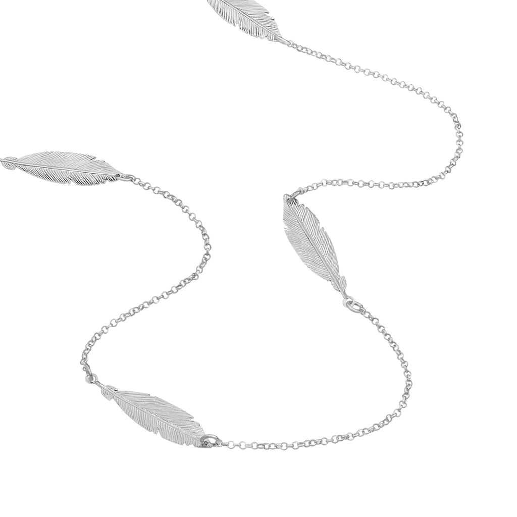Collier Sautoir Euriell Argent Blanc