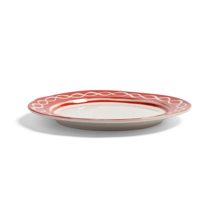 &klevering - Festivo Teller, Ø 22.5 cm, rot (2er-Set)