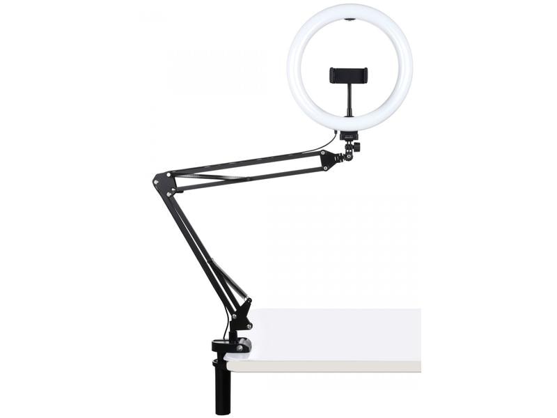 Puluz Schreibtisch Ringlicht 26 cm Dimmbares Ringlicht mit Desktoparm