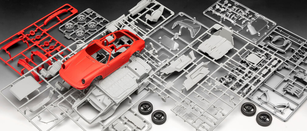 Model Set Porsche 911 Carrera 3.2 Targa (G-Model), Revell Modellbausatz mit Basiszubehör