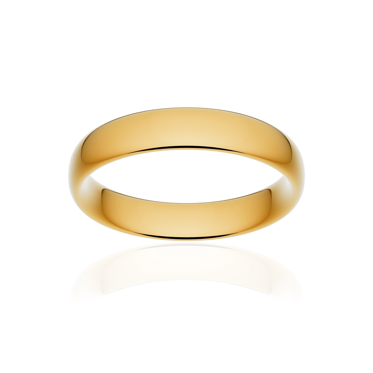 Alliance or 375 jaune poli ruban confort 4,5mm