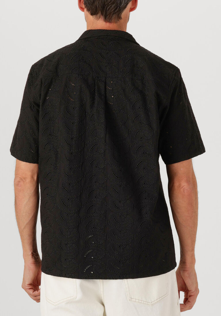 zwarte forét casual overhemd leo paisley shirt