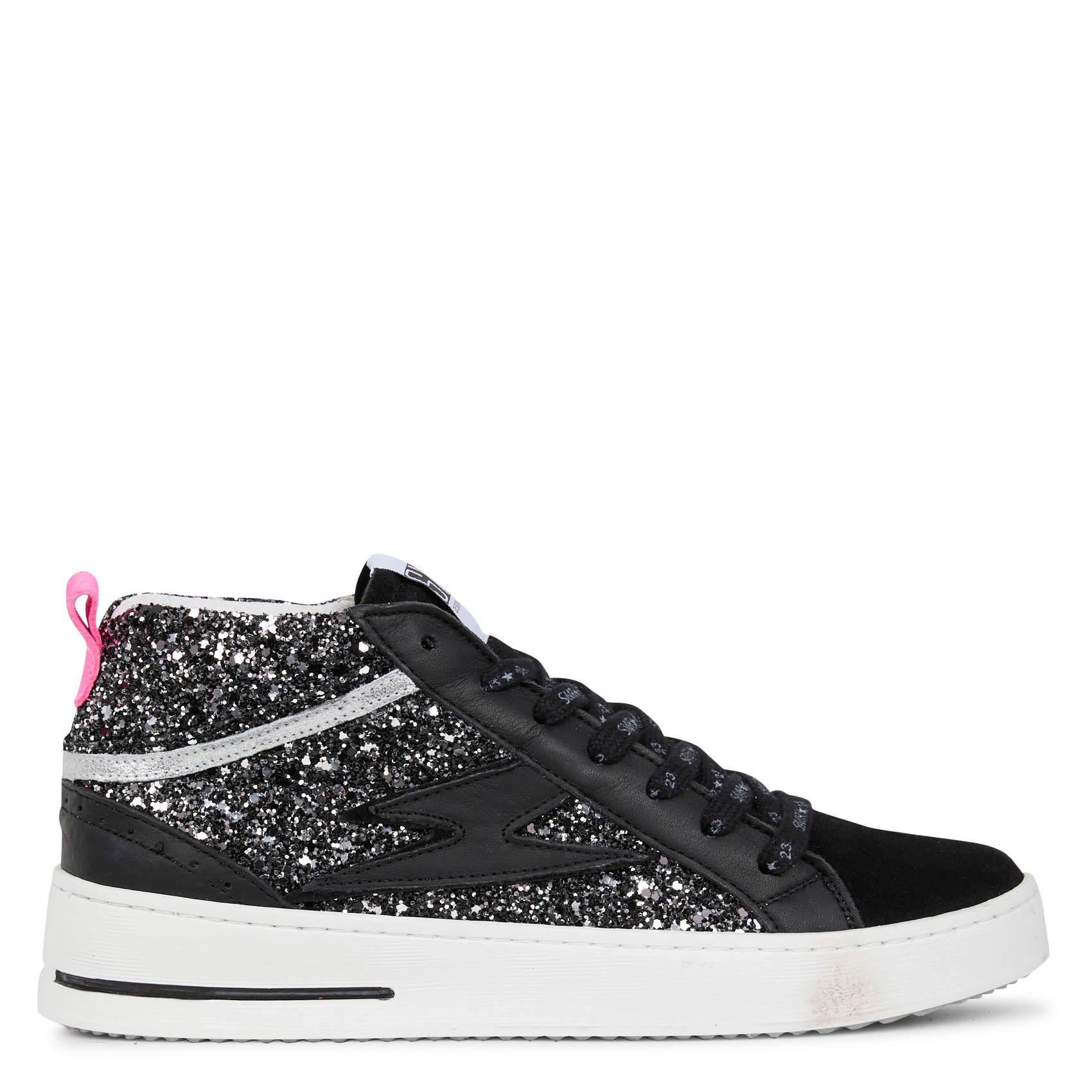 GIBRA - Baskets montantes pailletées | Noir