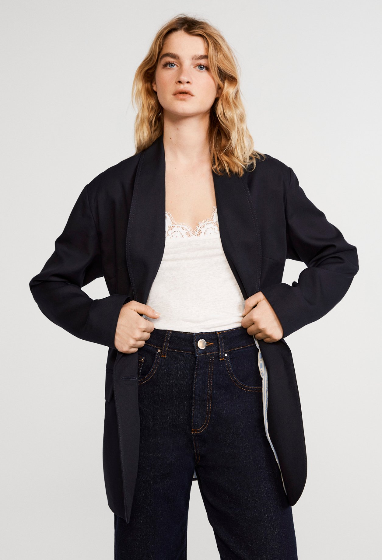 Veste ceinturee