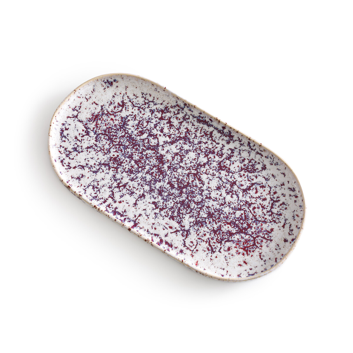 AM.PM<br>Tigela oval em faiança vidrada, Hortênsia