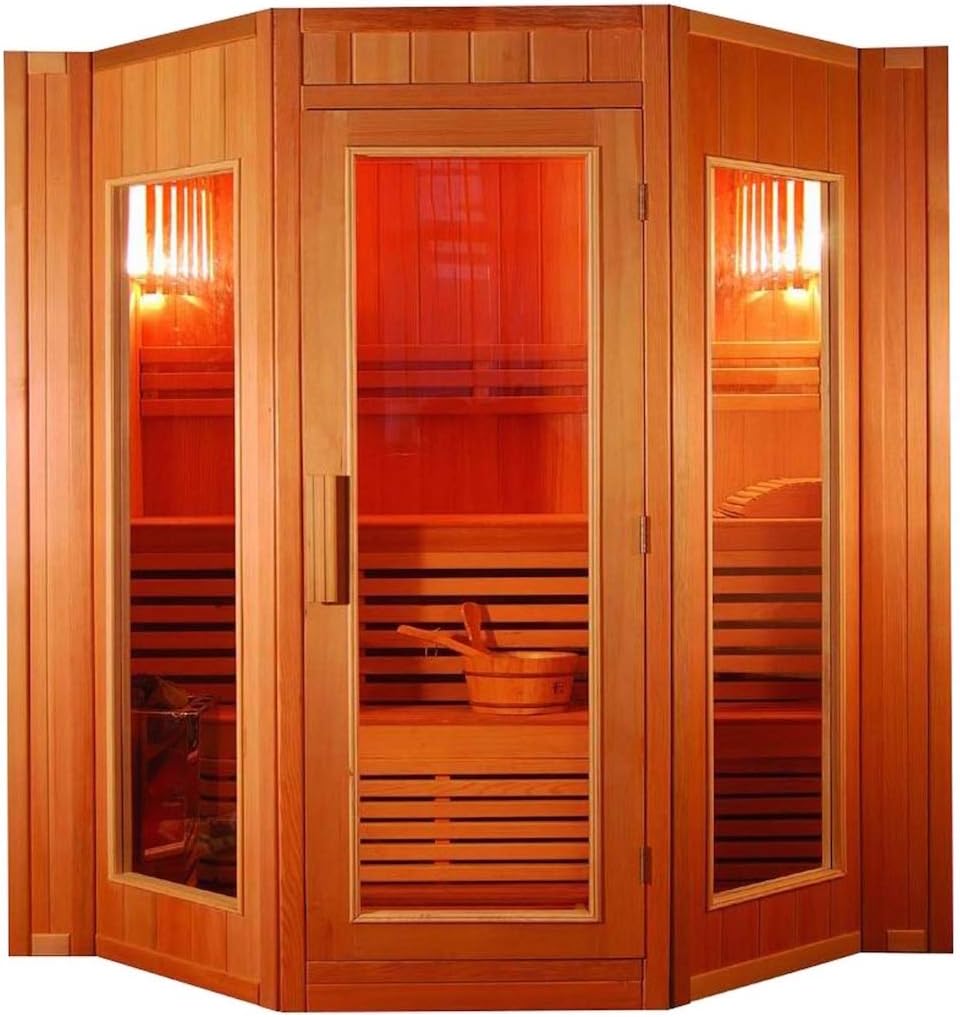 XXL Luxus Finnische Sauna ohne Ofen Modell 2024 für 4 Personen