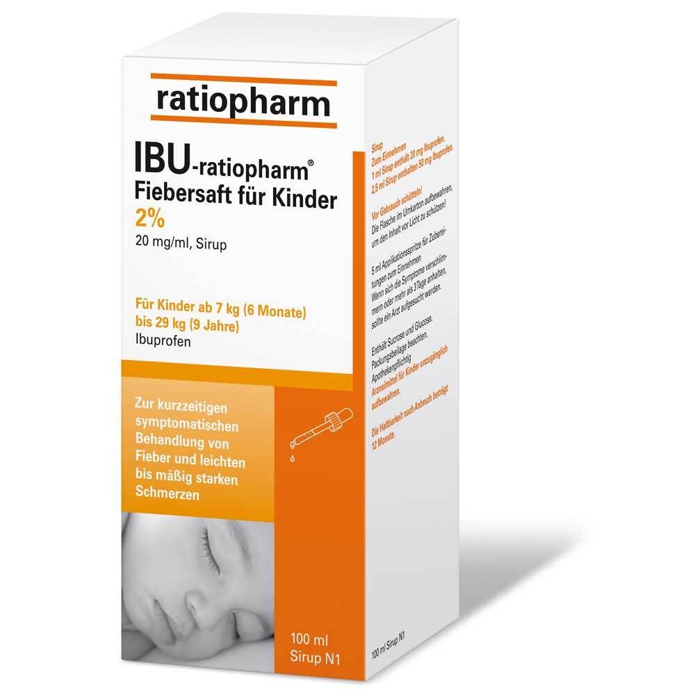 IBU-ratiopharm® 2 % Fiebersaft für Kinder 100 mg/5 ml Sirup