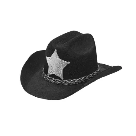 Widmann Mini Cowboyhut schwarz mit Sheriffstern