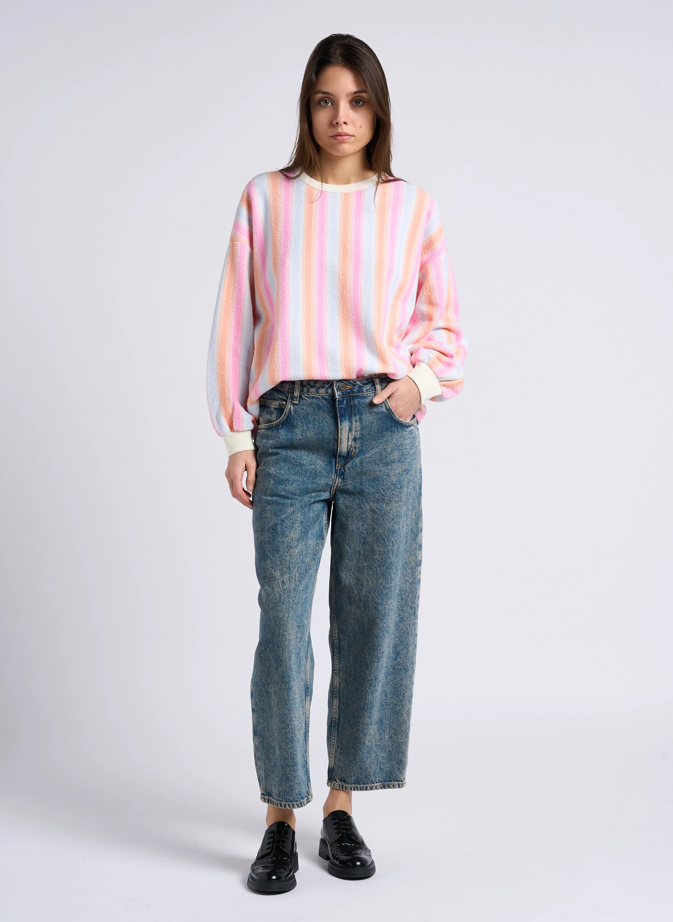 JOYBIRD - Jean mom en denim délavé | Jean Stone