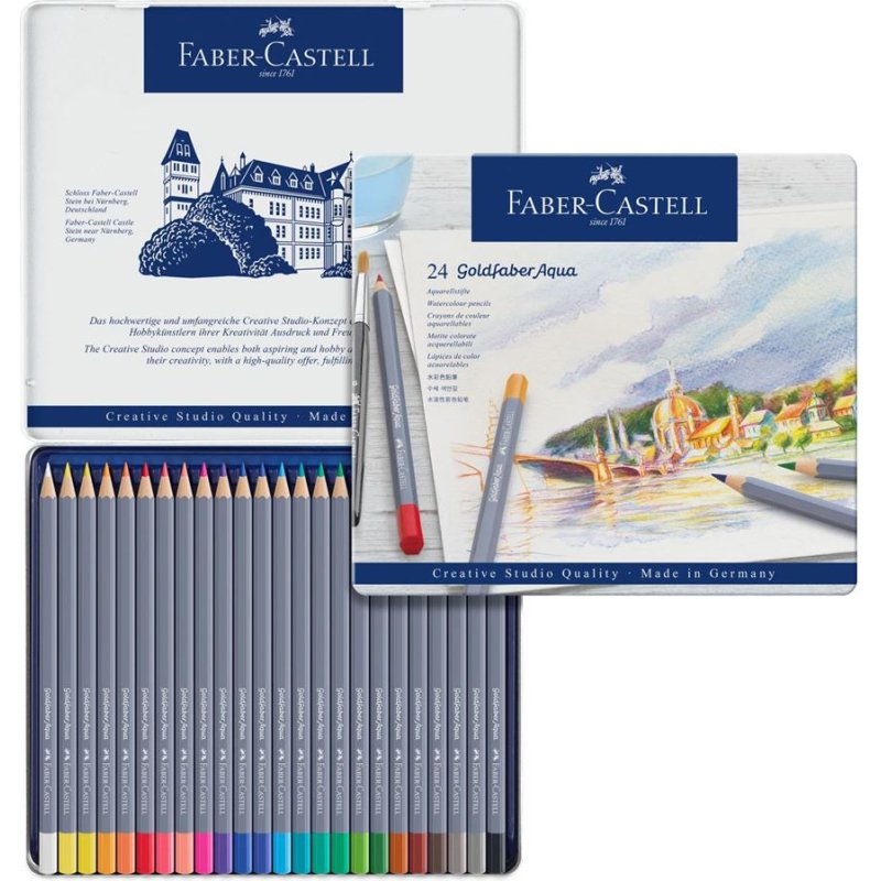 FABER-CASTELL Crayons de couleur aquarellables GOLDFABER