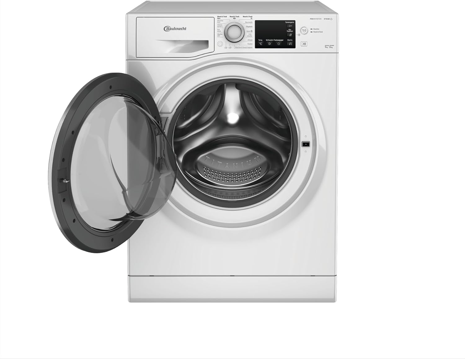Bauknecht WATK Sense 9614 C Waschtrockner (9/6 kg)/ Active Care Color+/ Dynamic Inverter-Motor/Antiflecken-Programm/Anti-Allergie-Programm/Kurz 30'/ Waschen & Trocknen XL & Trocknen Mix