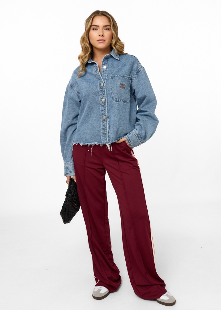 Denim blouse midden blauw