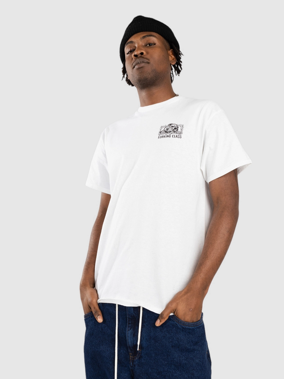 Lurking Class Global Infestation X Stikker Lurker T-Shirt white