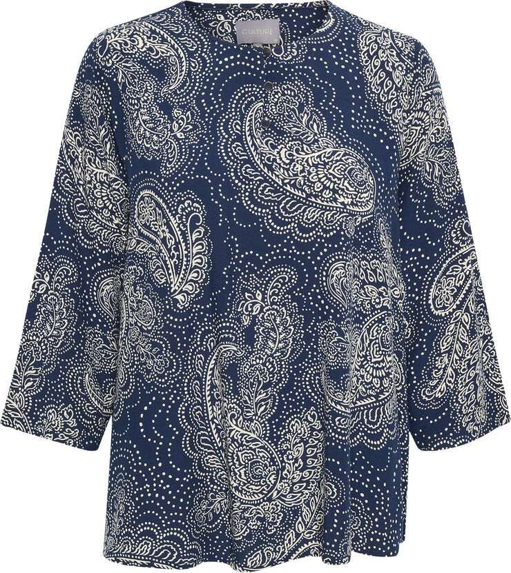 Culture CUpolly Blouse Green/pink paisley