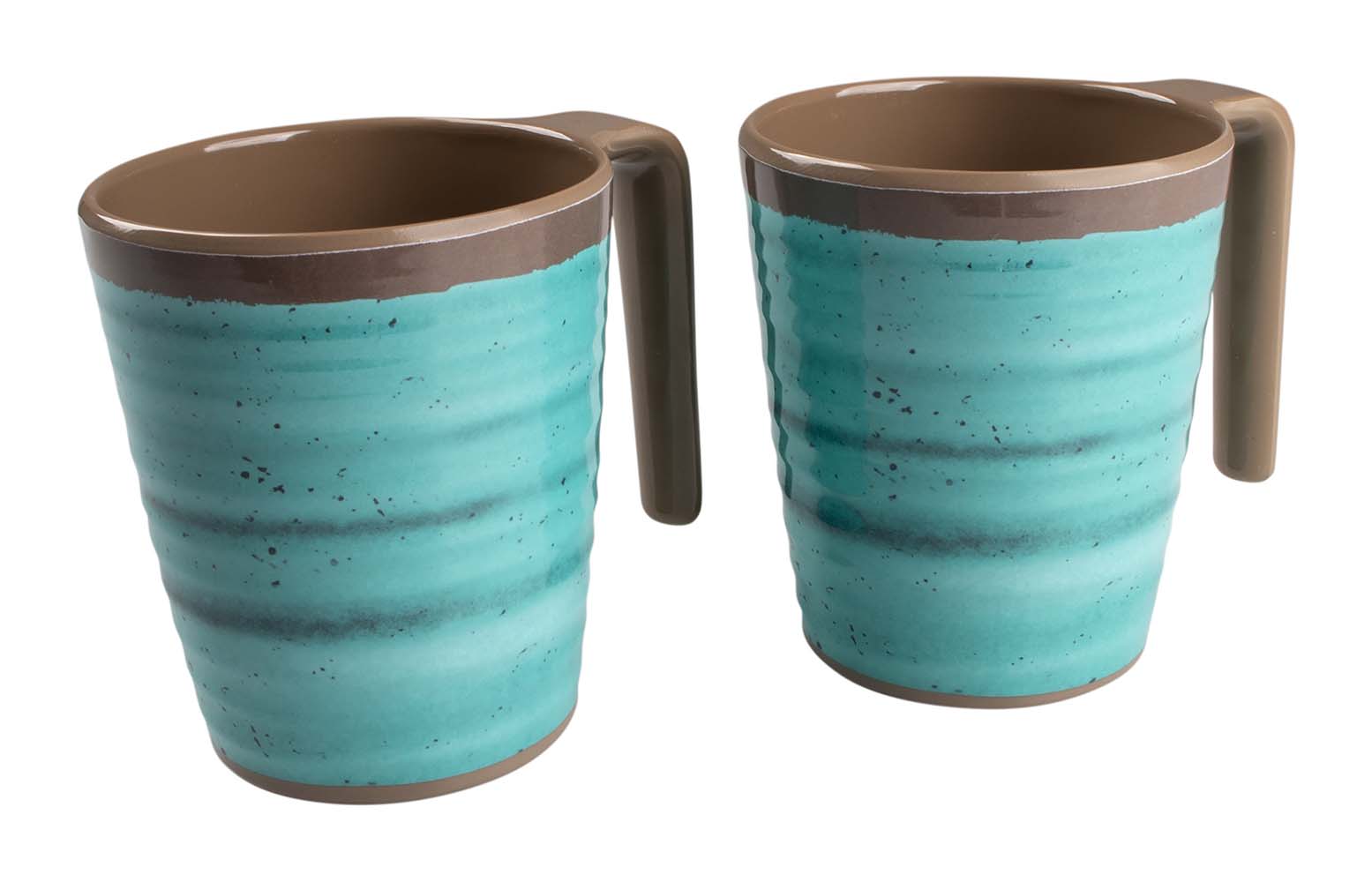 Bo-Camp Halo L set van 4 melamine mokken - Aqua