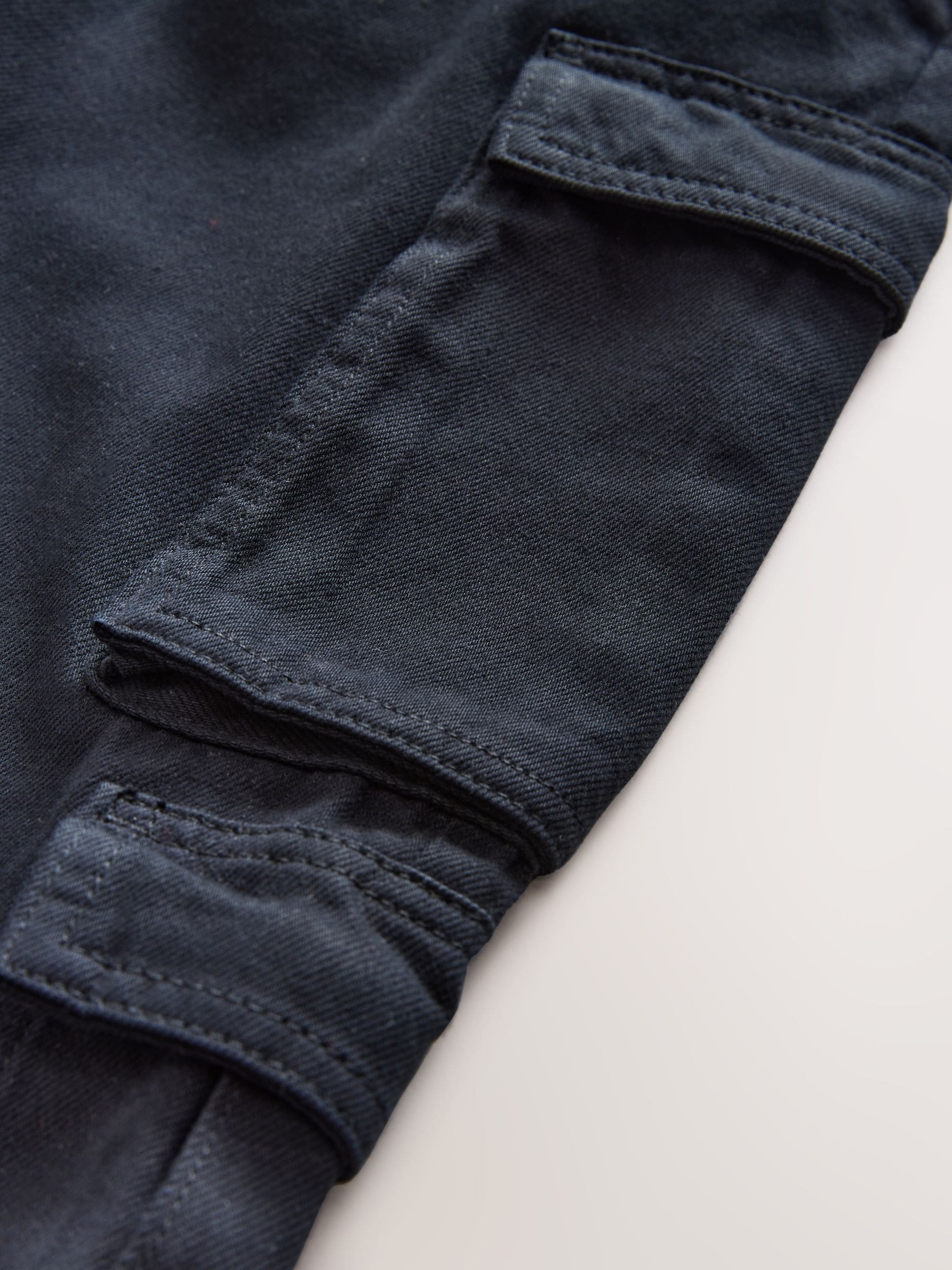 Zwart - Cargo broek van geweven twill-katoen (3-16jr)