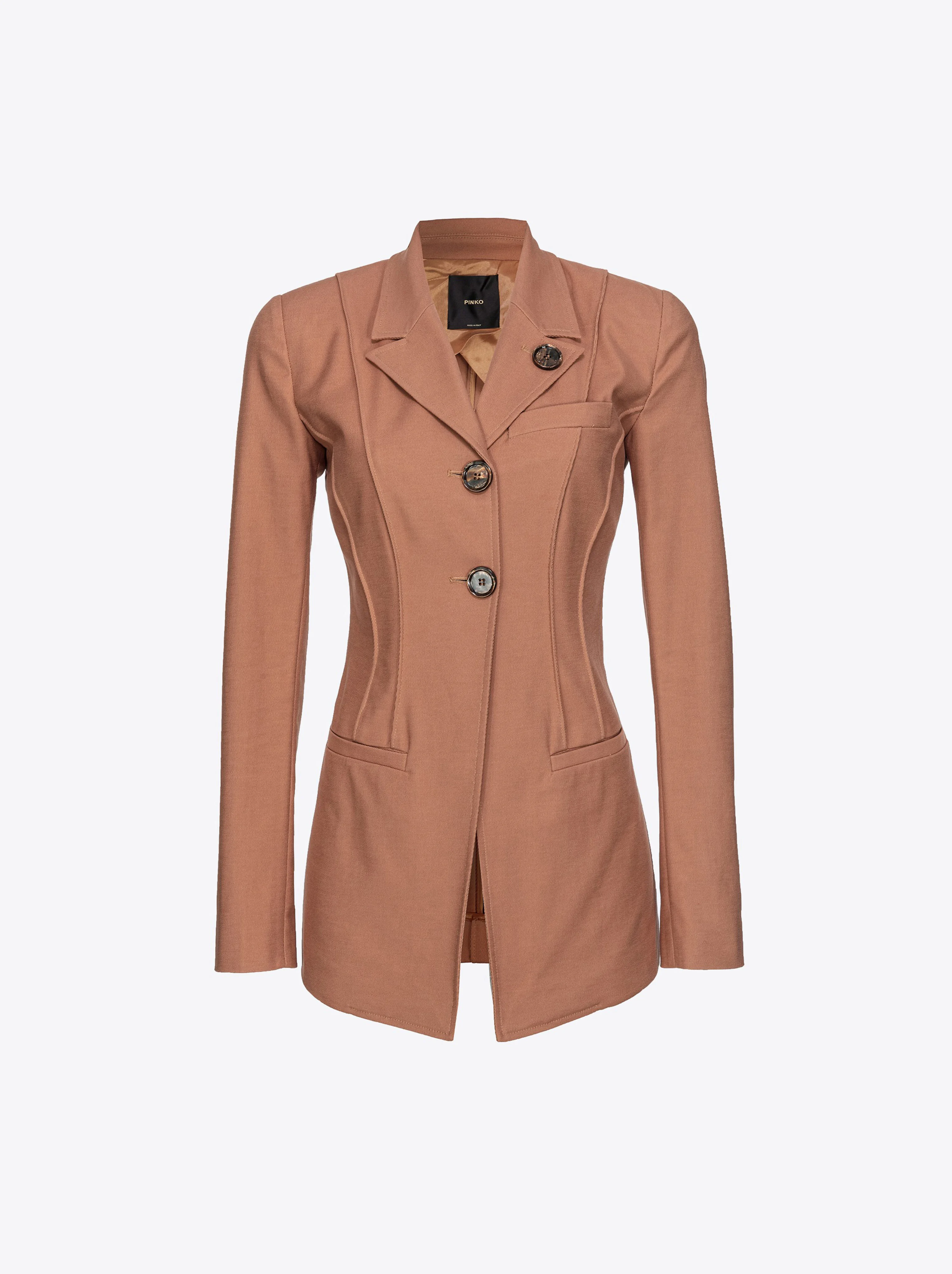 Blazer stretch ajusté | Beige