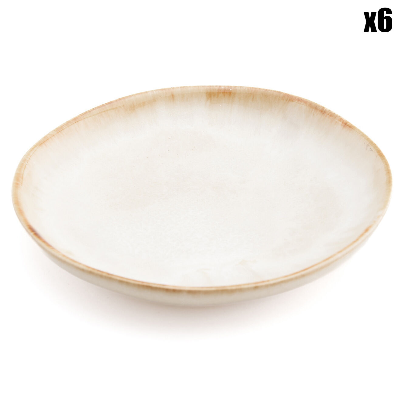 Bazar Bizar 6 Petites assiettes Cascais blanches - D.17 cm