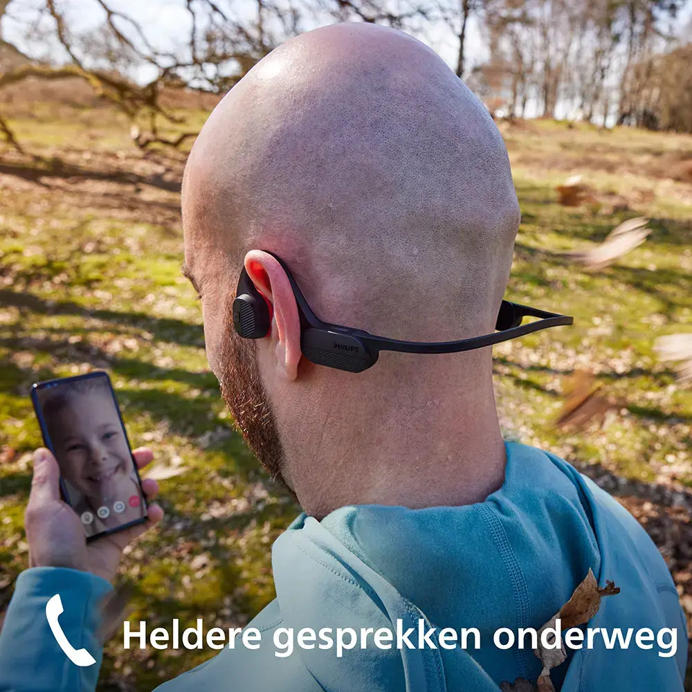 Philips GO Sports Open Ear Koptelefoon Zwart/Rood